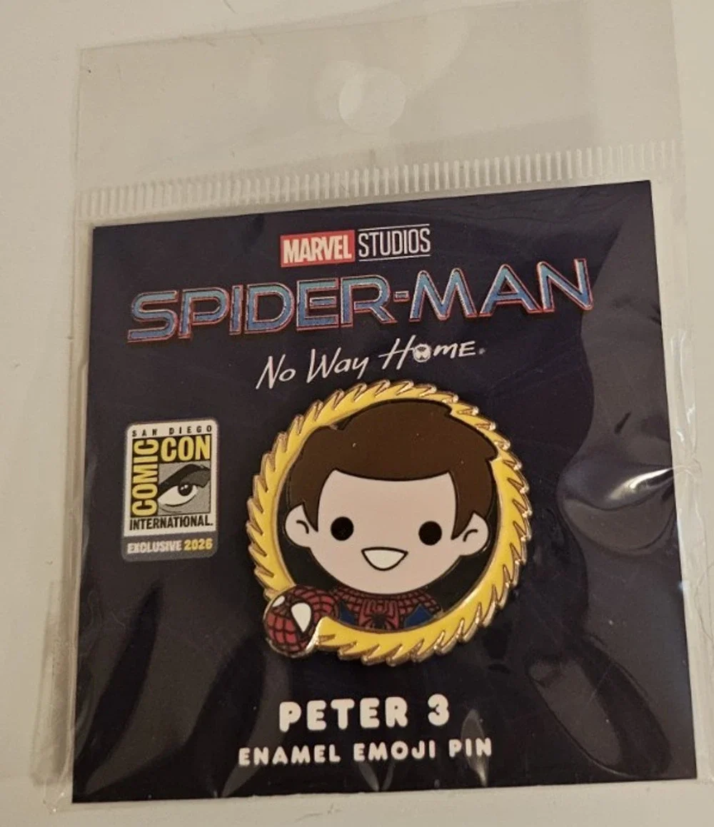 SDCC 2026 Exclusive 100% Soft Spiderman No Way Home Peter 3 Enamel Pin IN HAND